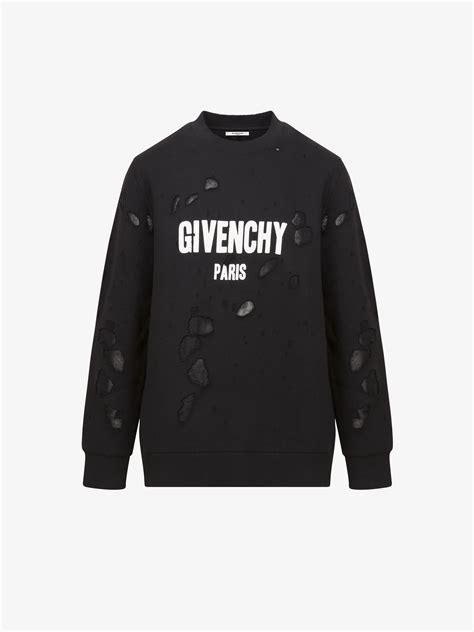 givenchy paris destroyed pullover|Givenchy sweatshirt sale.